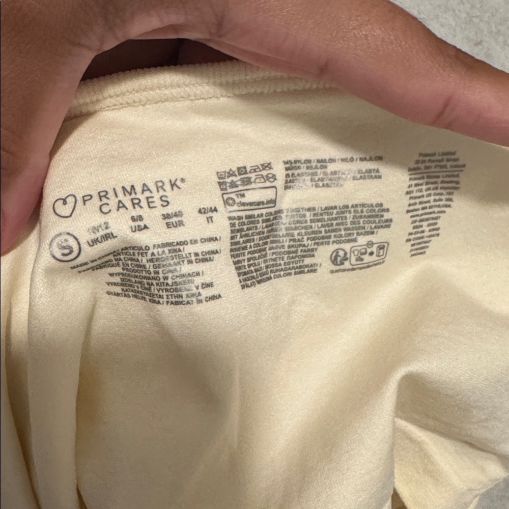 Primark Cream Ribbed Bandeaus - Picture 3 of 3